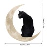 Jetcloud Wall Decor Black Cat and Moon Metal, Hanging Modern
