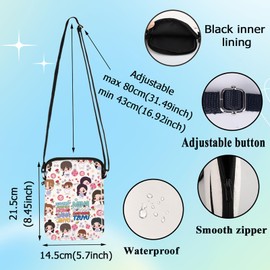 WZMPA K-pop Twice Crossbody Bag K-pop Group Fans Gift Korean Group K-Pop Shoulder Bag K-Pop Concert Merch, Mina & Tzuyu Cb, M