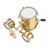 Copper Miniature Drum Set Model with Case Mini Percussion Musical