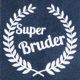 Abc Casa Super Bruder Handtuch zum Geburtstag, Namestag, Jahrestag, Valentinstag - dauerhaft nützliches Geburtstagsgeschenk für der Beste Bruder