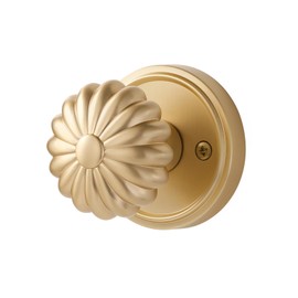MRML Brushed Gold Passage Door Knob, Interior Closet Pantry Hallway Gold Door Knobs, Aluminium Alloy Knob, 1 Pack