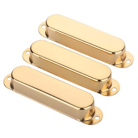 3 piezas de latón cerrado de una sola bobina para accesorios de guitarra eléctrica Fender Strat Squier (dorado)