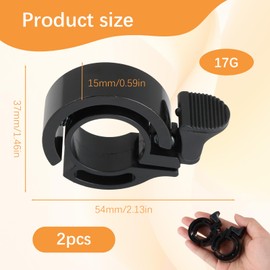 2 x Bicycle Bell, Bike Bell, Bicycle Bell, Bicycle Bell, Mountain Bike, Black Mini, 100 dB Beep, Bicycle Bell, Bicycle Bell, Bicycle Handlebar Horn Loud and Bright