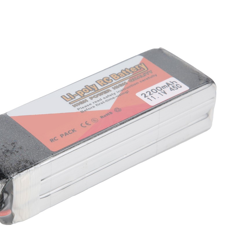 11.1V 2200mAh 3S 45C Lipo Battery Pack with T Plug