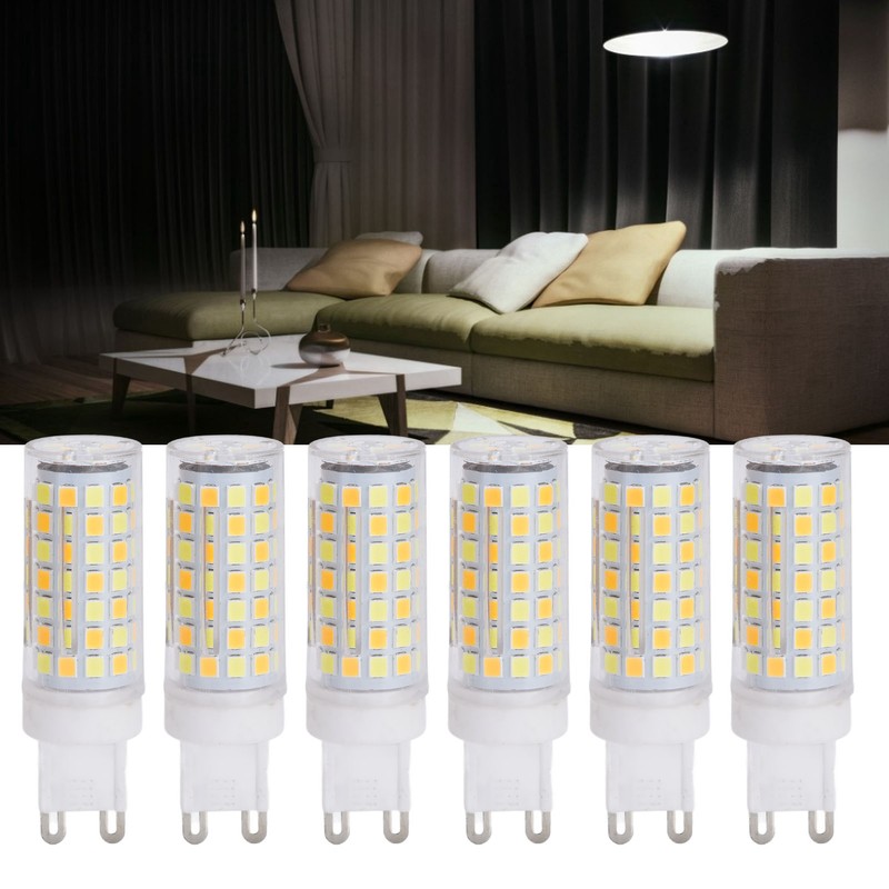 6pcs 90LED G9 Light Bulb 9W 220V Dimmable Soft Warm