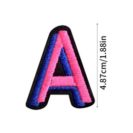 52 Pcs Sew Iron On Letters Patches A-Z Alphabet Applique Patches Fabric Embroidered Patches Decorative Repair Patches Iron On or Sew On Embroidery Patches Applique for Jackets Clothes Jeans Bags