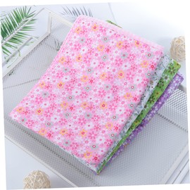 TEHAUX 7sheets Cotton Floral Fabric Muslin Cloth for Hand Sewing Craft Material DIY Patchwork Quilting