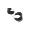 Black Matte Lucite Small Marilyn Hoop Earrings 1 Inch -