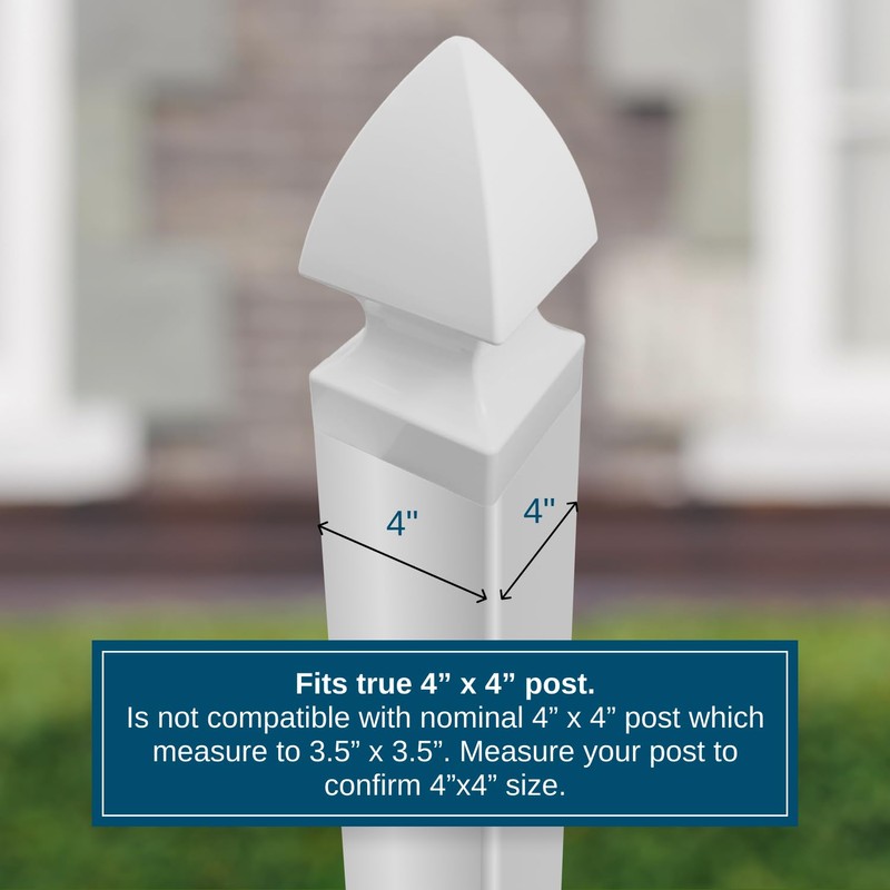 WEATHERABLES 4x4 Post Caps – Weatherproof Premium Outdoor Vinyl Post