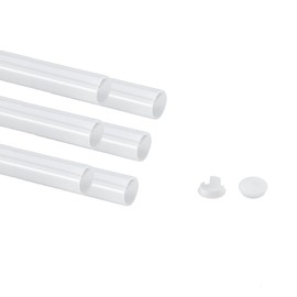 Laudert Round LED Channel 6 Pack 6.6FT/2Meter, 360 Degree LED Diffuser Tube Aluminum Profile for Living Room Bedroom Bathroom Stairs