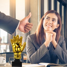 NOLITOY Goalkeeper Trophy Gloves Football Game Shape Rugby Cups for Kids Adults Tournaments Sports Competitions