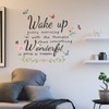 Condessacity English Wall Sticker, wake up, Inspirational English Letters, Wallpaper,