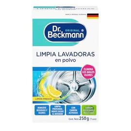 Dr. Beckmann, Limpia Lavadoras en Polvo, Elimina Malos Olores, Limpia Higiénicamente, Disuelve la Suciedad, con Carbón Activado, para Todo Tipo de Lav