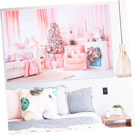 MERRYHAPY 1pc Christmas Theme Backdrop Lightweight Durable Xmas Tapestry for Parties Photo Background Wall Decor Easy to Carry for Holiday Celebrations and Year Events