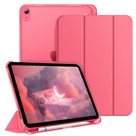 FINTIE FINTIE Case for iPad (A16) 11th Generation 11 Inch (2025), iPad 10th Generation 10.9 Inch (2022) - Ultra Slim Cover with Matte Back Shell Built-in Pencil Holder, Auto Wake Sleep, Pink