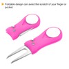 PATIKIL Golf Divot Tool, Foldable Repair Fork with Button Ball