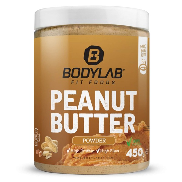 Bodylab24 High Protein Peanut Butter Powder Natural 450 g, Protein Powder from Ground Peanuts, with All Nutrient Benefits with Significantly Lower Fat Content