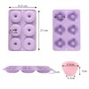 Molde para donas, 2 moldes de silicona para rosquillas, con