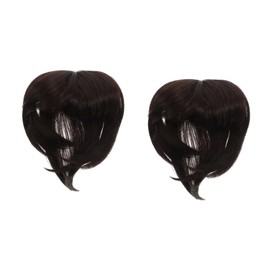 Baluue 2pcs Synthetic Hairpiece Wiglet Thinning Hair Hair Piece Volume Topper Easy Clip Design