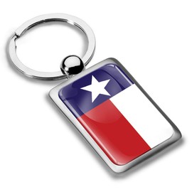Biomar Labs® 3D Metal Texas State Flag Keyring Key Ring Accessories Men Women Keychain Gift KK 243