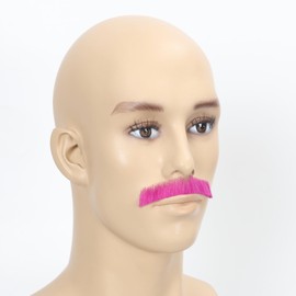 Adytom Mens Fake Mustache 100% Hand Knoted Costume Party Funny Cosplay Tin Pencil Realistic Beard (Rosa)