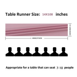 flohar 6Pack 9ft Chiffon Table Runner 14x108 Inch Sheer Romantic Table Runner for Wedding Birthday Party Bridal Shower Outdoor Decoration-Dusty Pink