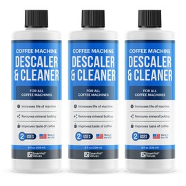 Descaling Solution (6 Uses) Coffee Machine Descaler Cleaner | Compatible with Breville Keurig Nespresso Delonghi & More | Liquid To Descale Automatic Coffee Makers & Espresso Machines 3 pack
