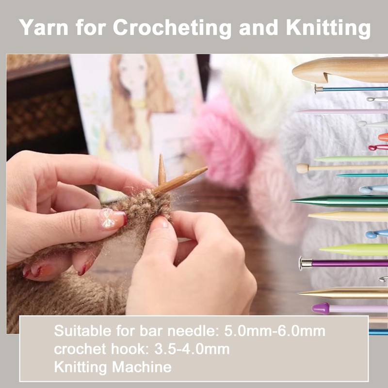JAMIT Yarn for Crocheting, Soft Crochet Yarn Knitting Yarn for