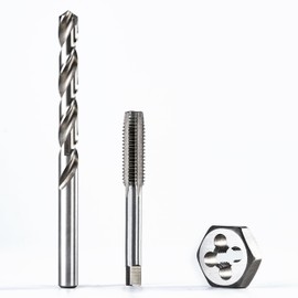 toolant 3/8 x 24 NF Tap and Die Set with Q Drill Bit Combo for Threading