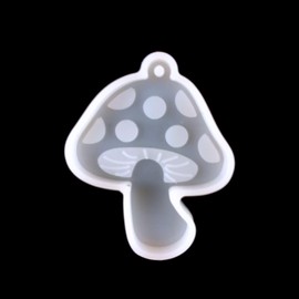 Resin Jewelry Casting Molds Teardrop Mushroom Shape Silicone Mold Clear Pendant Resin Molds with Hanging-Hole DIY Crafts Jewelry Casting Supplies