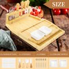 WRINGKIT Charcuterie Cheese Boards Set, Bamboo Cheese Tray Platter with