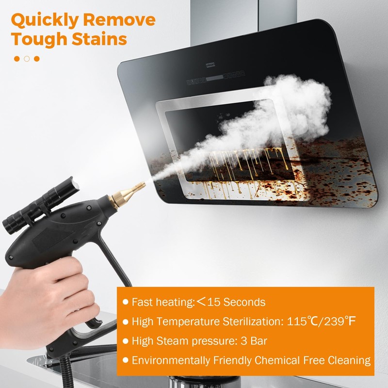 BEAMNOVA High Pressure Handheld Steam Cleaner Cleaning Car Steamer for