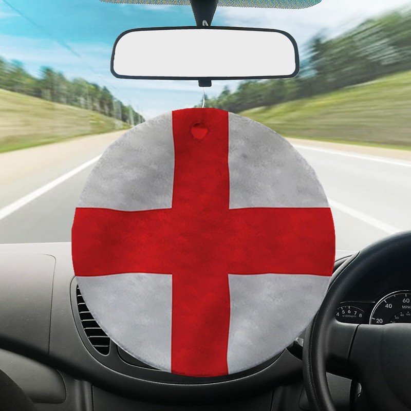 England Flag | REUSABLE Double Sided Car Air Freshener