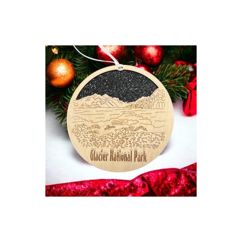 National Parks Ornament Wood Laser Engraved – Unique Wooden Holiday