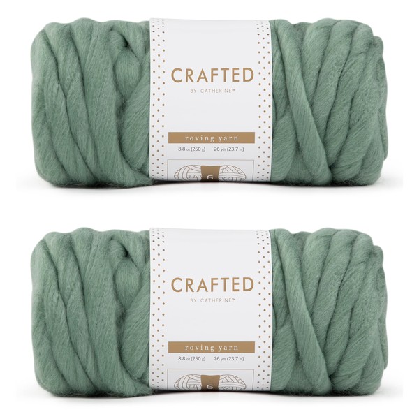 Crafted By Catherine Roving Yarn - Pack of 2, Sage,