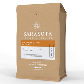 Whole Bean Coffee | Cinnamon Pecan Brownie Medium Roast | Low Acid | Mold Free | Bulk | Gourmet Flavored | Highest Rated Arabica | 5lb Bag