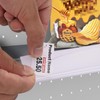 Pro Painter Shelf Label Strips, 100 Pack, 1.25'H, Clear Plastic