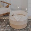 OrganiHaus Large Woven Storage Basket for Blankets and Toys 20"
