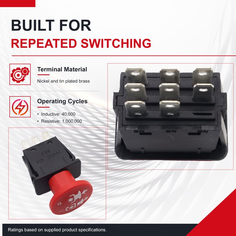 8 Terminals 10A PTO Switch Replace 4174684 500016 430-528 725-07534