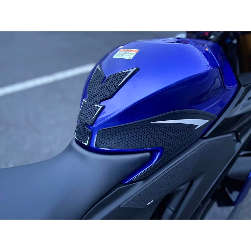 Motorcycle Tank Grip Protector Pads, Anti-Slip Honeycomb Design, Compatible with