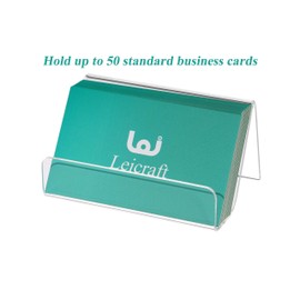 Leicraft Acrylic Business Card Holder for Desk,Card Organizers and Office Desk Accessories for Men and Women (4)