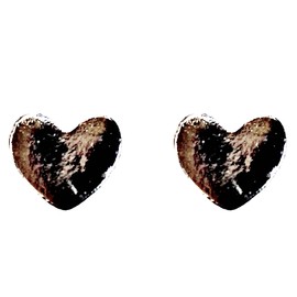 Miyabi Grace Women's Elegant Silver Heart Resin Plastic Post Earrings Hypoallergenic For Sensitive Ears, Resin