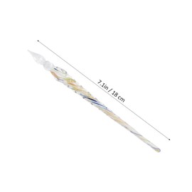 VILLFUL 3pcs Dip Pen Set with Transparent Enamel Box Handmade Crystal Fountain Pen for Art Writing Calligraphy and Office