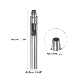 HARFINGTON 2pcs Leather Hole Punch 6.5mm Straight Round Punch Grommet Snap Rivet Setter for Leather Craft Clothing Handbag Fabric Curtain