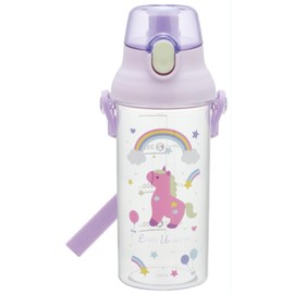 Skater PSB5TRC-A Kids Clear Plastic Water Bottle 480ml Graduated Hydration Management Little Unicorn Girls