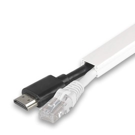 A+ ELECTRIC 315" Cord Cover and 24 Pcs Fittings for Max 2 Cables Cable Raceway Cable Concealer Cord Management Kit Wire Cord Hider for 1 or 2 Cable Organizer On Wall Paintable Self Adhesive Channel