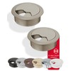 Gedotec Cable grommet desk made of sturdy ABS plastic, pack