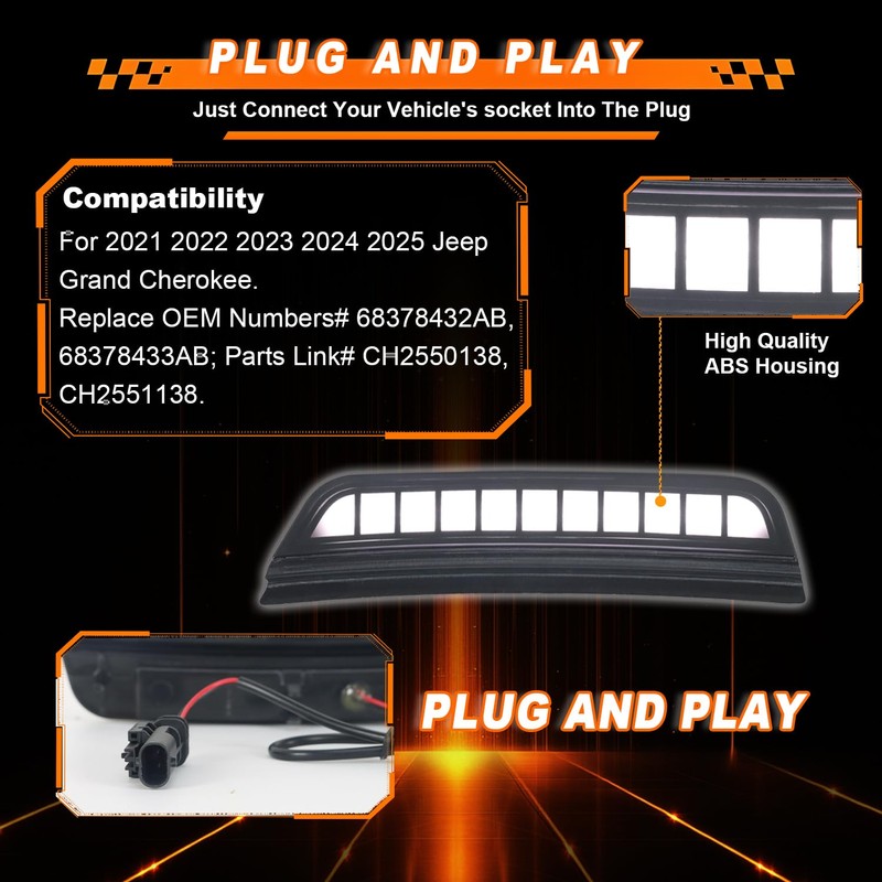 Vektoris LH+RH LED Side Marker Light Smoked Lens for 2021-2025