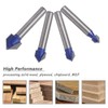 Mesee 4 Pieces 90 Degree V Groove Router Bit Set,