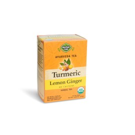 Herbal Cup Ayurveda Turmeric Tea, Organic Lemon Ginger, No Caffeine Herbal Teas (Organic Lemon Ginger, 16 Count (Pack of 1))